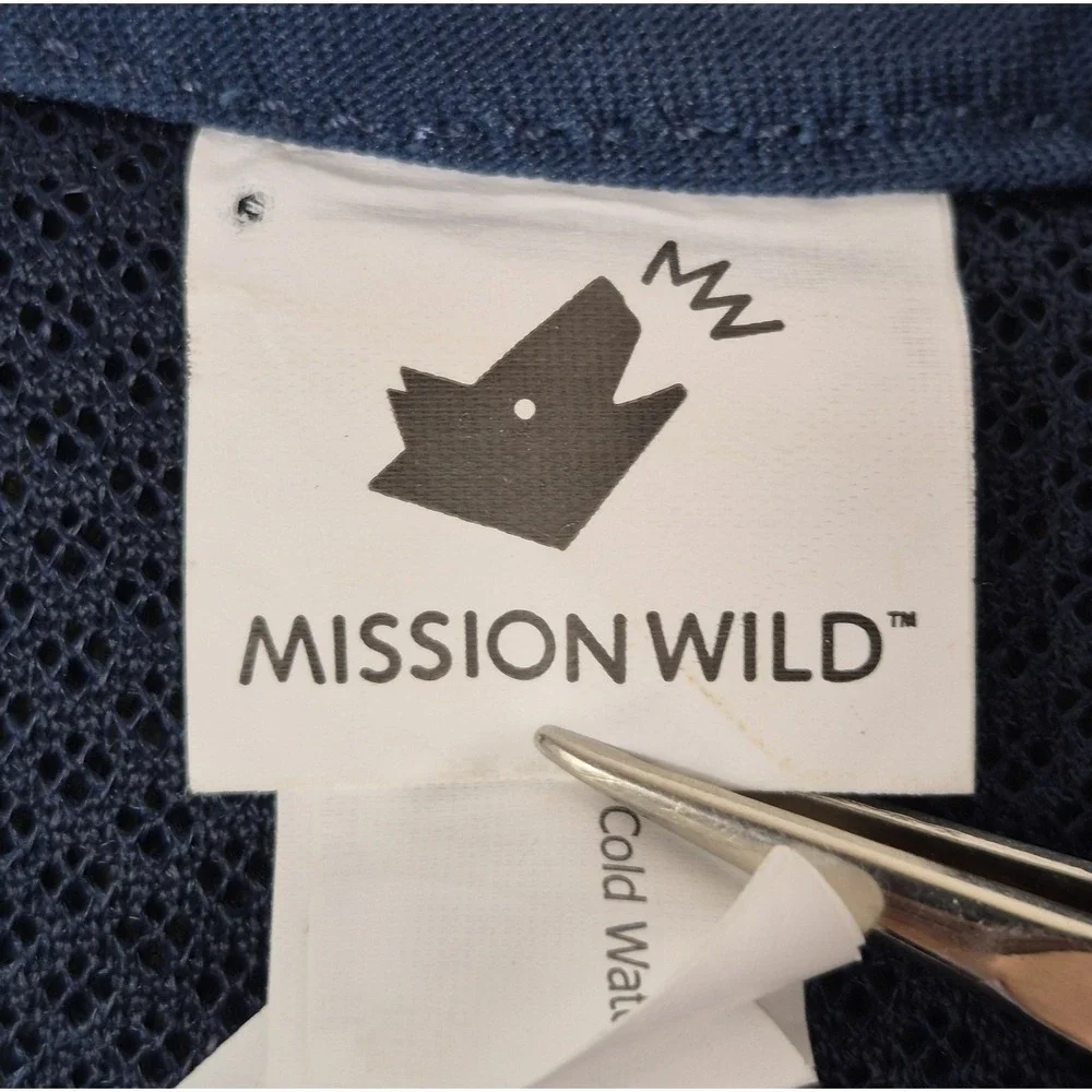 Mission Wild Dog Day Pack Harness Saddle Bag Hiking Outdoor Reflective LG Blue